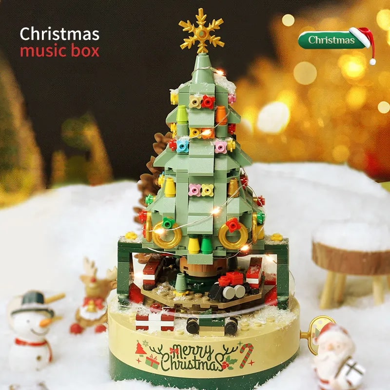 Christmas tree building block music box🎄Christmas Sale50% discount