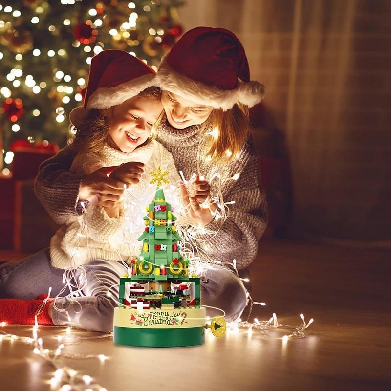 Christmas tree building block music box🎄Christmas Sale50% discount