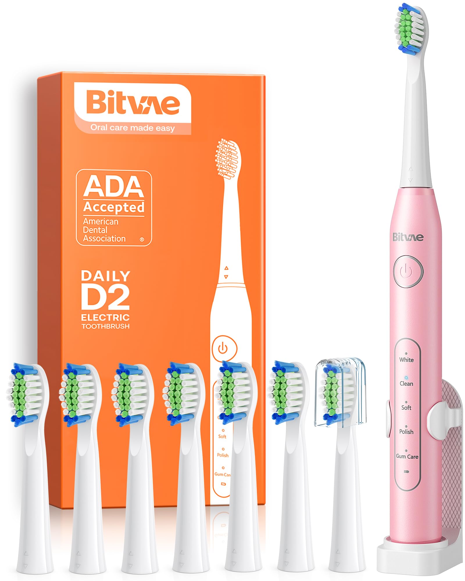 Bitvae D2 Ultrasonic Electric Toothbrush for Adults and Children