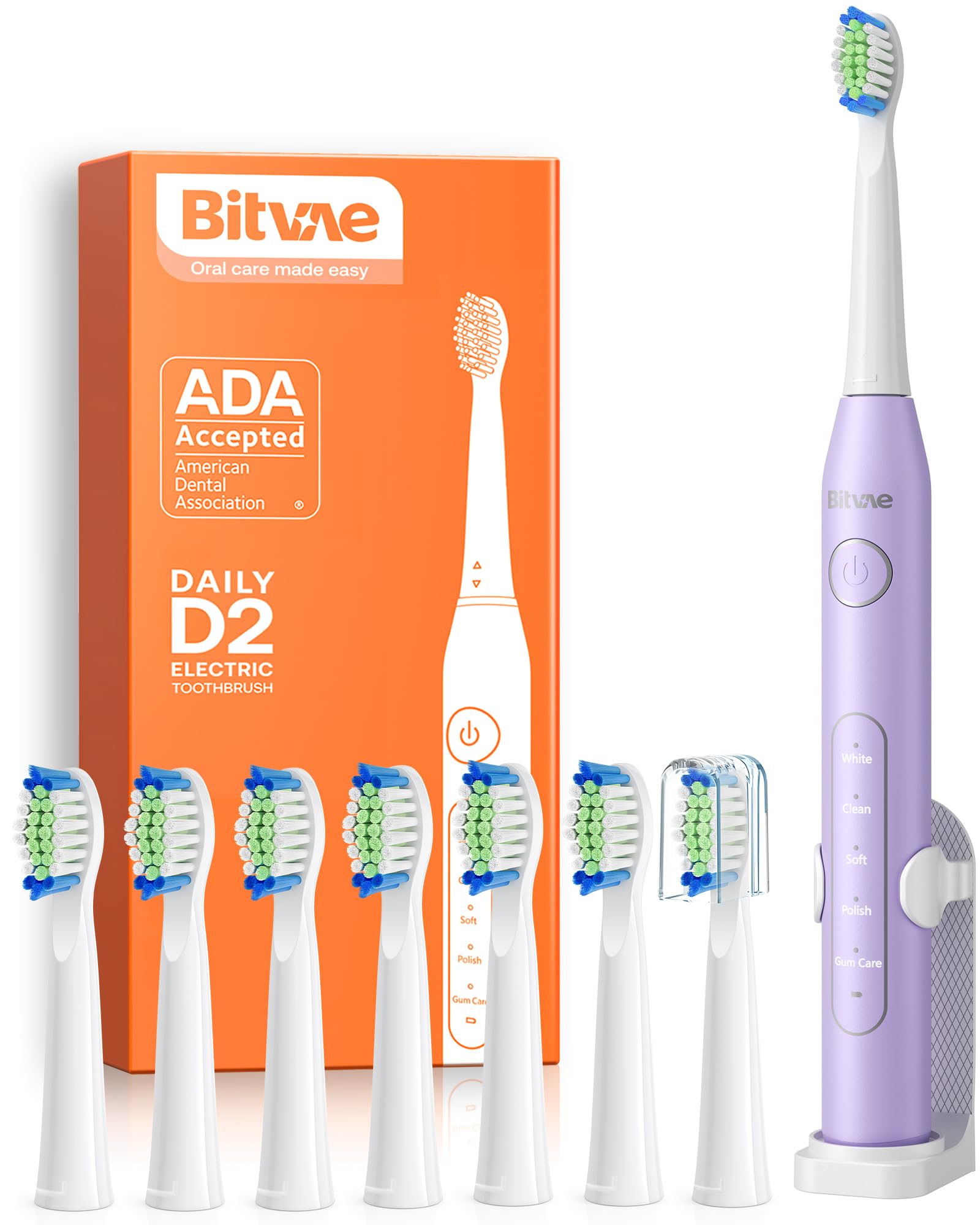 Bitvae D2 Ultrasonic Electric Toothbrush for Adults and Children