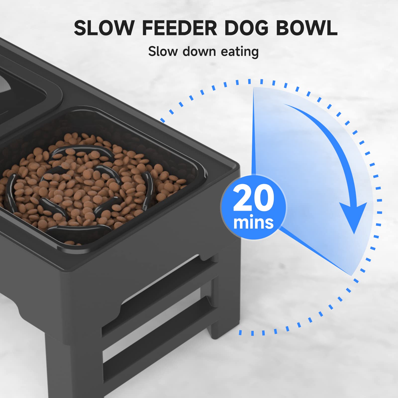 Petopvilla™ Elevated Dog Bowls Spill-Proof Dog Bowl