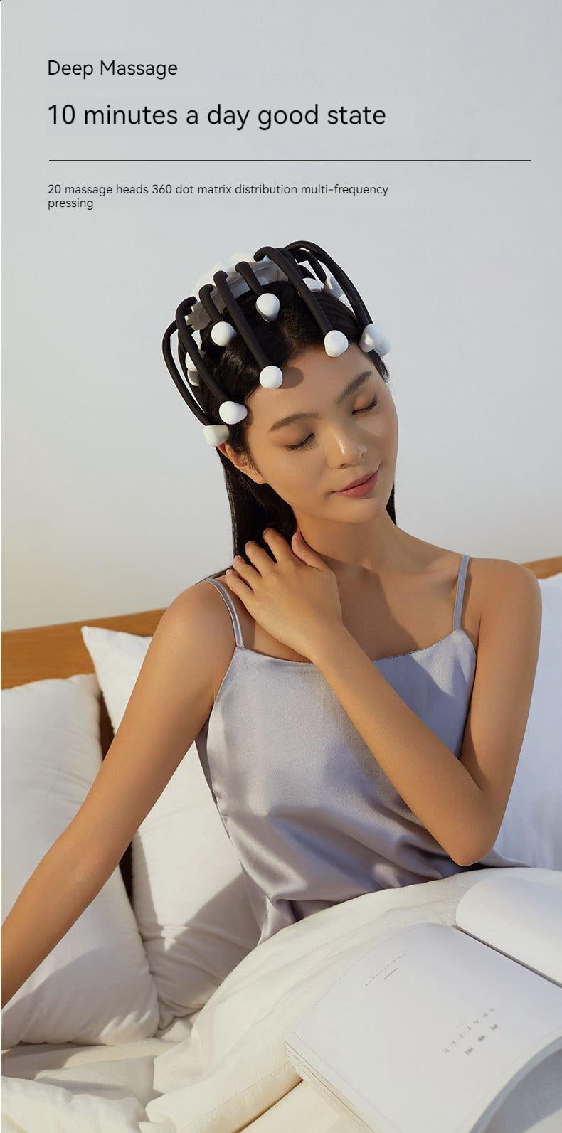 2023 Electric Scalp Massager Head Massager Vibrating Contacts Release Pressure electric scalp massager head
