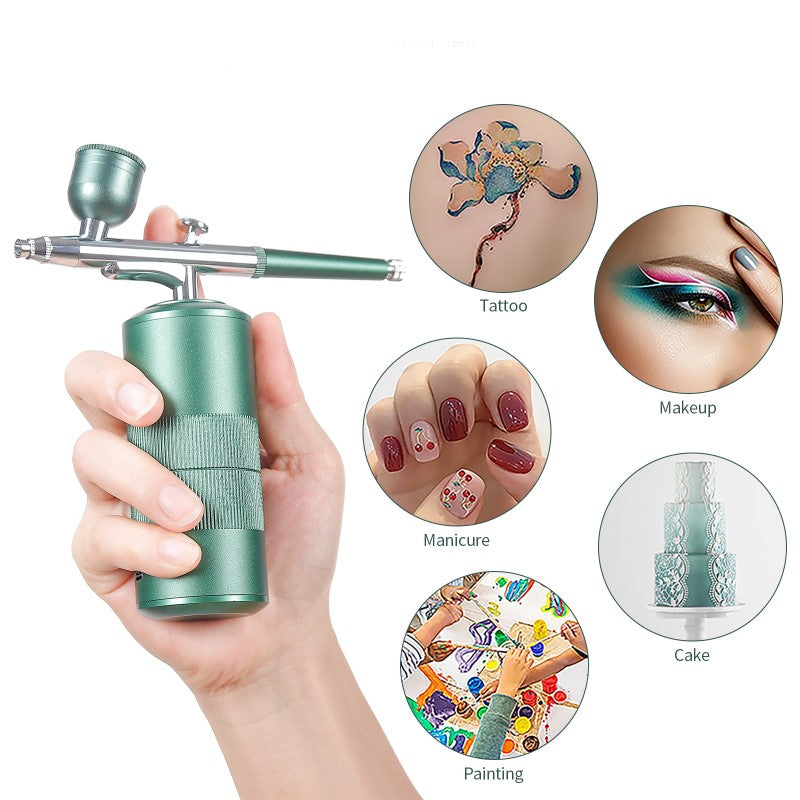 Nail Art Tattoo Craft Cake Air Brush Spray Gun Portable Mini Handheld Beauty Airbrush Compressor Kit