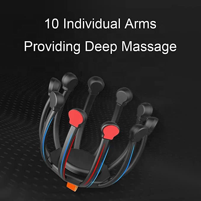 New vibrating head massage 360 degree head massager 10 motor electric scalp massager