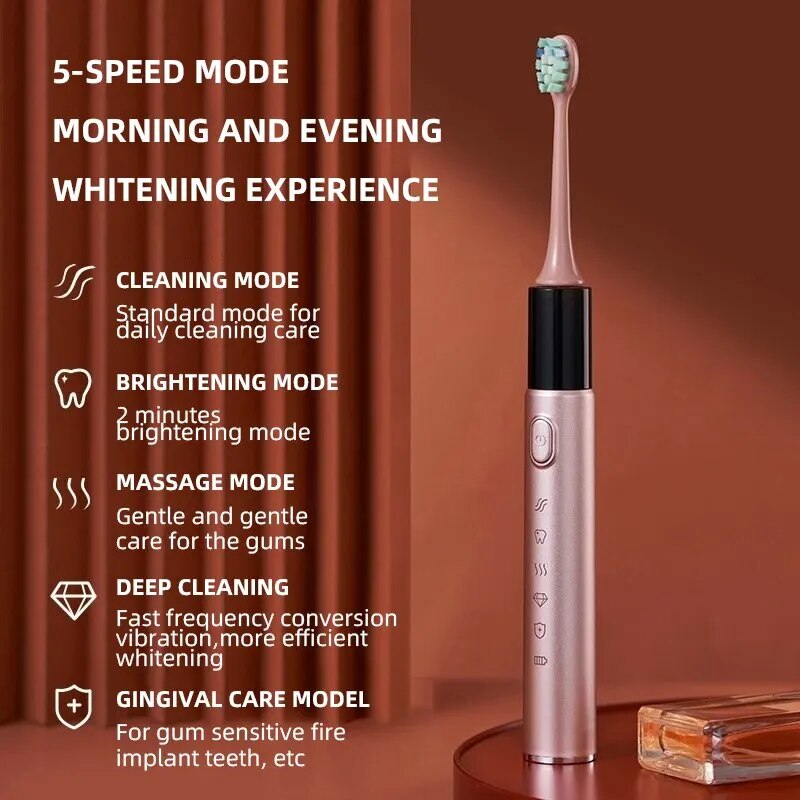 Jianpai Magnetic Suspension Acoustic Electric Toothbrush for Adult Magnetic Suction Wireless Charging Intelligent