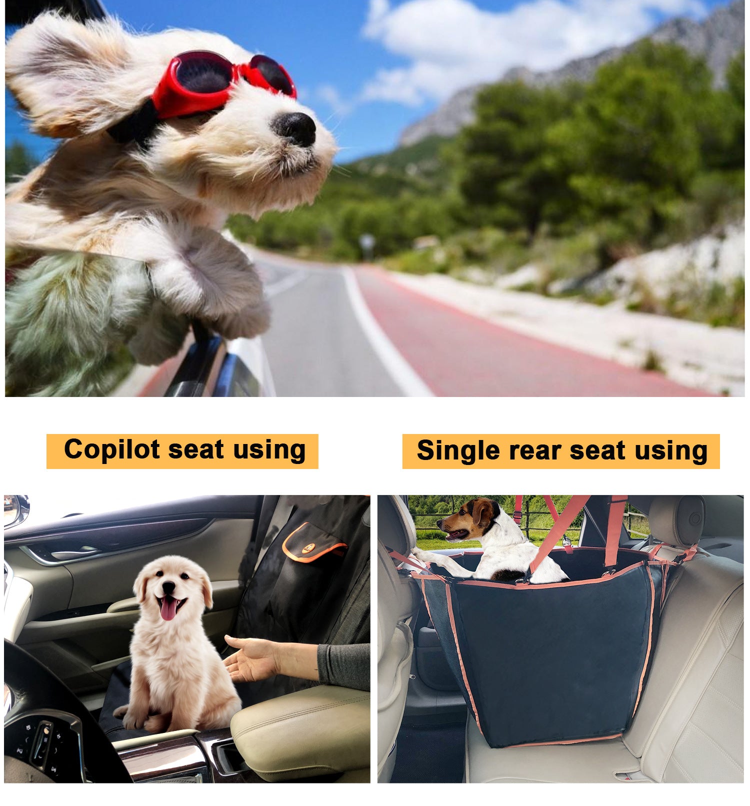 Peouna™ Detachable Dog Car Seat Cover （Free Storage Bag and Seat Belt）