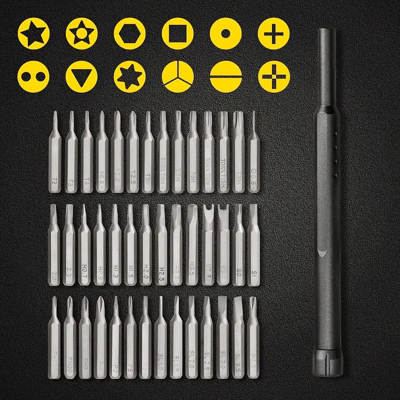 46-in-1 Compact Precision Screwdriver Set with Push Eject