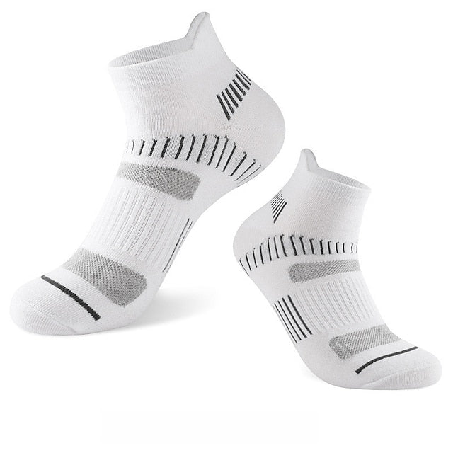 Men's 5 Pairs Socks Ankle Socks Running Socks Black White Color Color Block Casual Daily Medium Spring, Fall, Winter, Summer Stylish Traditional / Classic