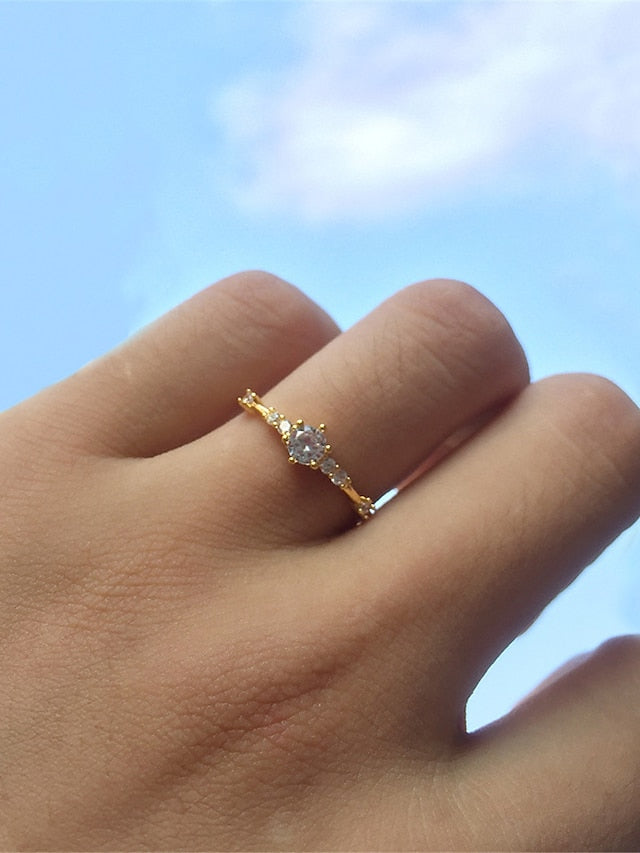 Women's Rings Elegant Date Geometry Ring