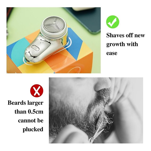 Mini Razor na bhFear Scraper Beard Leictreach Bearrtha Beard Scraper Beard Scian Inaistrithe 