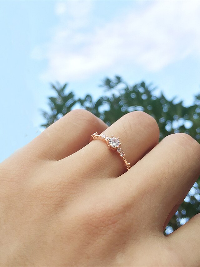Women's Rings Elegant Date Geometry Ring
