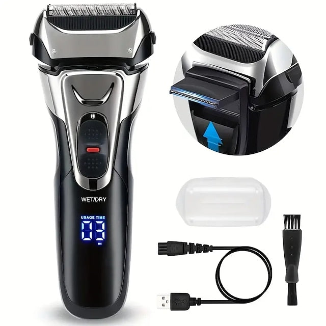 Electric Shavers For Men Face Electric Razors For Men Foil Electric Shavers Electric Foil Razors For Men Rechargeable Beard Shavers Beard Trimmer Wet Dry Use