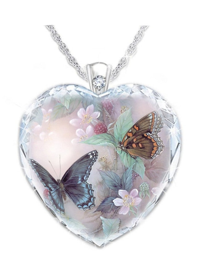 Women's necklace Vintage Outdoor Butterfly Necklaces / Spring / Summer / Fall / Winter / Red
