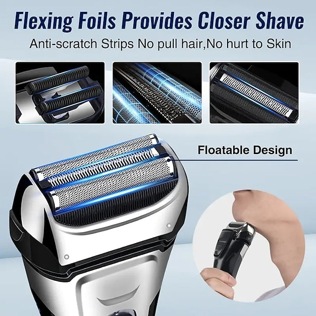 Electric Shavers For Men Face Electric Razors For Men Foil Electric Shavers Electric Foil Razors For Men Rechargeable Beard Shavers Beard Trimmer Wet Dry Use