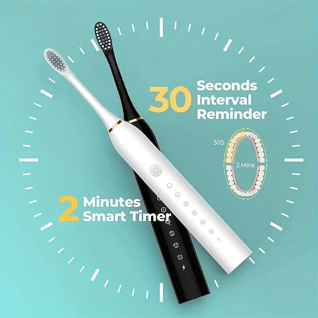Revolutionize Your Oral Hygiene Sonic Electric Toothbrush with 6 Cleaning Modes USB Rechargeable IPX7 Waterproof & More!